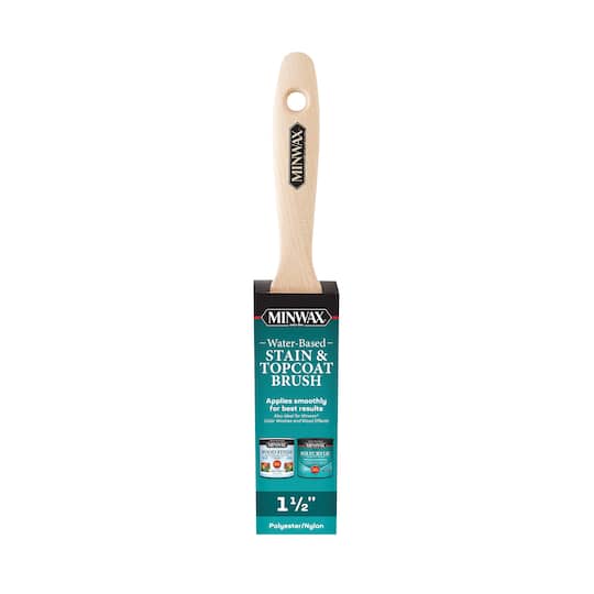 Minwax® Water-Based Stain & Topcoat Brush Paint in Brown | 1.5" | Michaels®